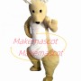 Stout The Jumping Beige Kangaroo Mascot Costume