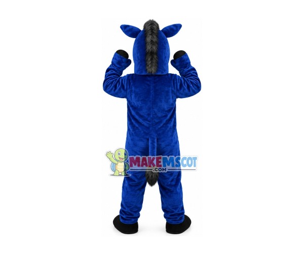 Swift Blue Horse On The Grassland Mascot Costume Swift Blue Horse On The Grassland Mascot Costume