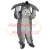 Simple-minded Plush Gray Donkey Mascot Costume