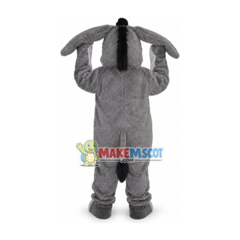 Simple-minded Plush Gray Donkey Mascot Costume Simple-minded Plush Gray Donkey Mascot Costume
