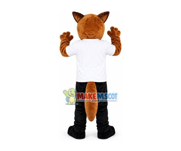 The Training Brown Police Wolfdog Mascot Costume The Training Brown Police Wolfdog Mascot Costume