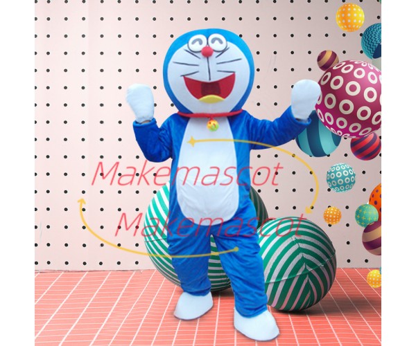 Doraemon With Big Smile Face Mascot Costume Doraemon With Big Smile Face Mascot Costume