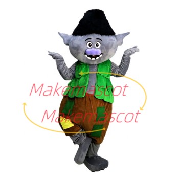 Bran of Elves With Gray-green Skin Mascot Costume Bran of Elves With Gray-green Skin Mascot Costume