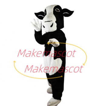 Black Cow With Mild Spleen Mascot Costume