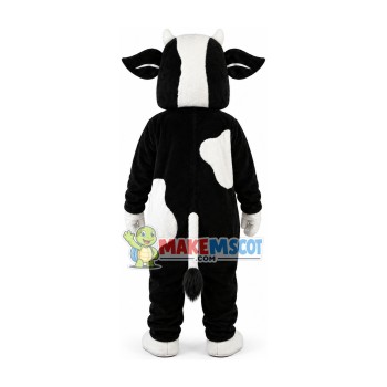 Black Cow With Mild Spleen Mascot Costume Black Cow With Mild Spleen Mascot Costume