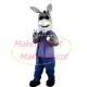 Elated Donkey With Sunglasses Mascot Costume Elated Donkey With Sunglasses Mascot Costume