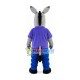 Elated Donkey With Sunglasses Mascot Costume Elated Donkey With Sunglasses Mascot Costume