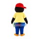 Active Penguin Baby Wearing Peaked Cap Mascot Costume Active Penguin Baby Wearing Peaked Cap Mascot Costume