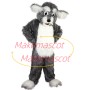 Strong Grey Shaggy Dog Mascot Costume