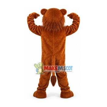 Brown Tiger Showing Strength Mascot Costume Brown Tiger Showing Strength Mascot Costume