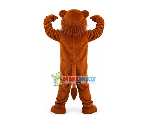 Brown Tiger Showing Strength Mascot Costume Brown Tiger Showing Strength Mascot Costume