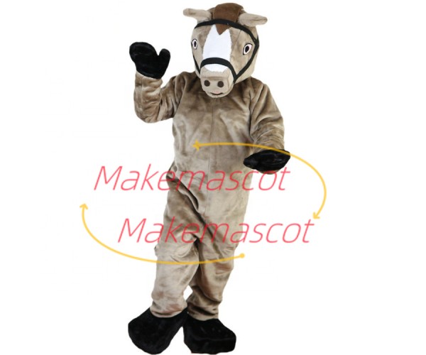 Domesticated Horse With Bit Mascot Costume Domesticated Horse With Bit Mascot Costume