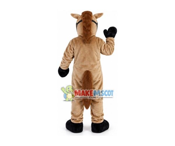 Domesticated Horse With Bit Mascot Costume Domesticated Horse With Bit Mascot Costume