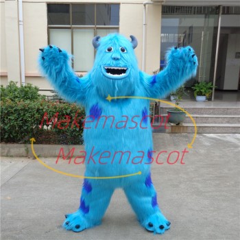 Blue Shaggy Monster Sullivan Mascot Costume Blue Shaggy Monster Sullivan Mascot Costume
