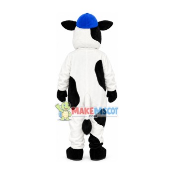 Worker Cow of Milk Factory Mascot Costume