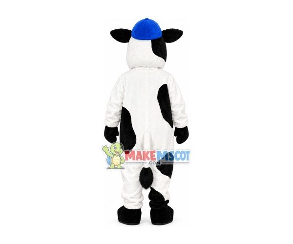 Worker Cow of Milk Factory Mascot Costume Worker Cow of Milk Factory Mascot Costume