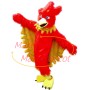 Rare Red Hairy Flame Bird Mascot Costume