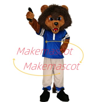 Cheering Athlete Lion Mascot Costume