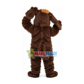 Mischievous Brown Furry Dog Mascot Costume Mischievous Brown Furry Dog Mascot Costume