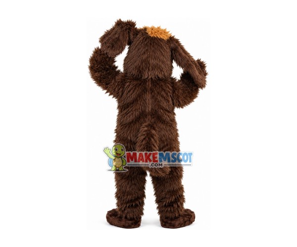 Mischievous Brown Furry Dog Mascot Costume Mischievous Brown Furry Dog Mascot Costume