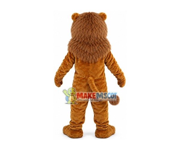 Muffled Pink Nose Lion Mascot Costume