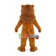 Muffled Pink Nose Lion Mascot Costume