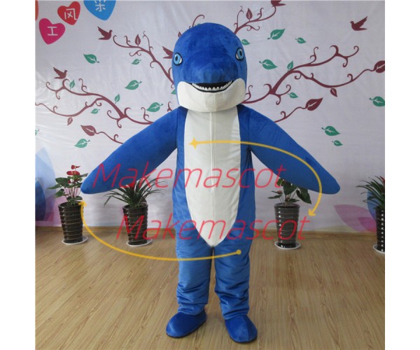 Fierce Blue Eyes Shark Mascot Costume Fierce Blue Eyes Shark Mascot Costume