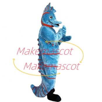 Duck-billed Blue Seahorse Mascot Costume Duck-billed Blue Seahorse Mascot Costume