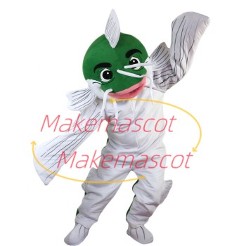 Ugly Green Head Catfish Mascot Costume Ugly Green Head Catfish Mascot Costume
