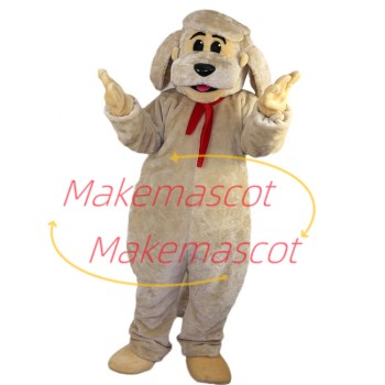 Dressed Up Pet Dog With Red Scarf Mascot Costume