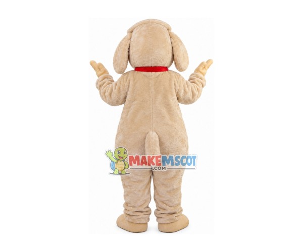 Dressed Up Pet Dog With Red Scarf Mascot Costume Dressed Up Pet Dog With Red Scarf Mascot Costume