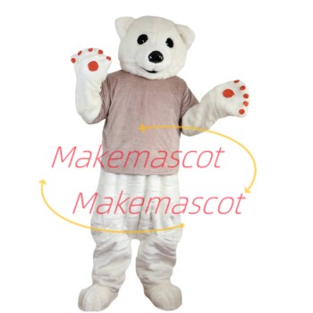 Lovely Soft Plush Polar Bear Mascot Costume