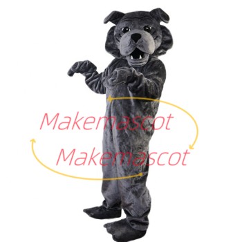 Vigilant Grey Watchdog Mascot Costume Vigilant Grey Watchdog Mascot Costume
