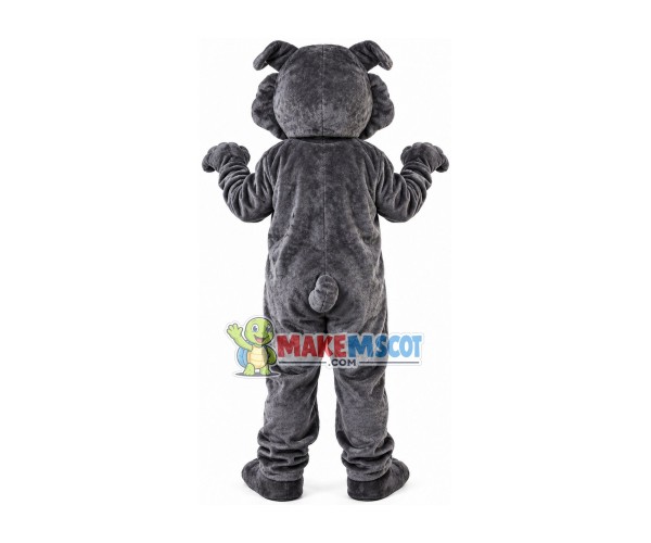 Vigilant Grey Watchdog Mascot Costume Vigilant Grey Watchdog Mascot Costume