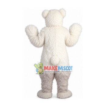 Resourceful Polar Bear Wearing Glasses Mascot Costume Resourceful Polar Bear Wearing Glasses Mascot Costume