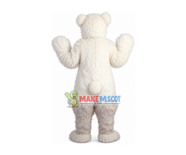 Resourceful Polar Bear Wearing Glasses Mascot Costume Resourceful Polar Bear Wearing Glasses Mascot Costume