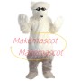 Resourceful Polar Bear Wearing Glasses Mascot Costume