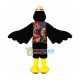 Vacation Eagle In National Vest Mascot Costume Vacation Eagle In National Vest Mascot Costume