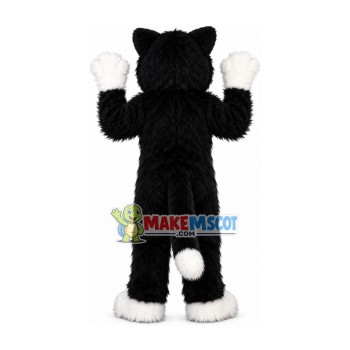 Likable Furry Husky With Pink Ears Mascot Costume