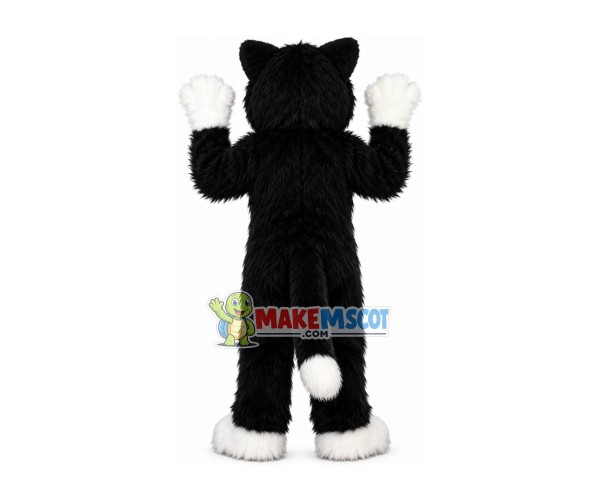 Likable Furry Husky With Pink Ears Mascot Costume Likable Furry Husky With Pink Ears Mascot Costume