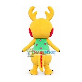 Flame Dragon With Powerful Horns Mascot Costume Flame Dragon With Powerful Horns Mascot Costume