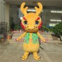Flame Dragon With Powerful Horns Mascot Costume