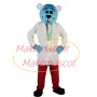 Auscultated Doctor Blue Bear Mascot Costume