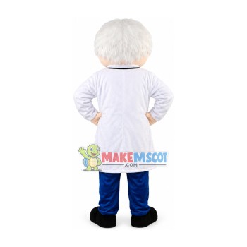 Experienced Old Expert Doctor Mascot Costume Experienced Old Expert Doctor Mascot Costume