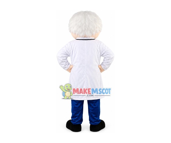 Experienced Old Expert Doctor Mascot Costume Experienced Old Expert Doctor Mascot Costume