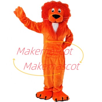 Patrolling The Muscular Lion King Mascot Costume