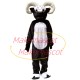 Adult Black Goat With Hale Horns Mascot Costume Adult Black Goat With Hale Horns Mascot Costume