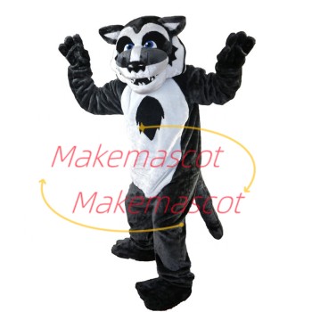 Bad-minded Blue Eyed Wolf Mascot Costume