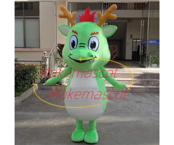 Lively Cartoon Bright Dragon Mascot Costume Lively Cartoon Bright Dragon Mascot Costume