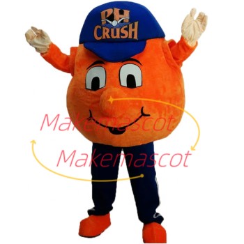 Orange Squeeze Ball Cartoon Mascot Costume